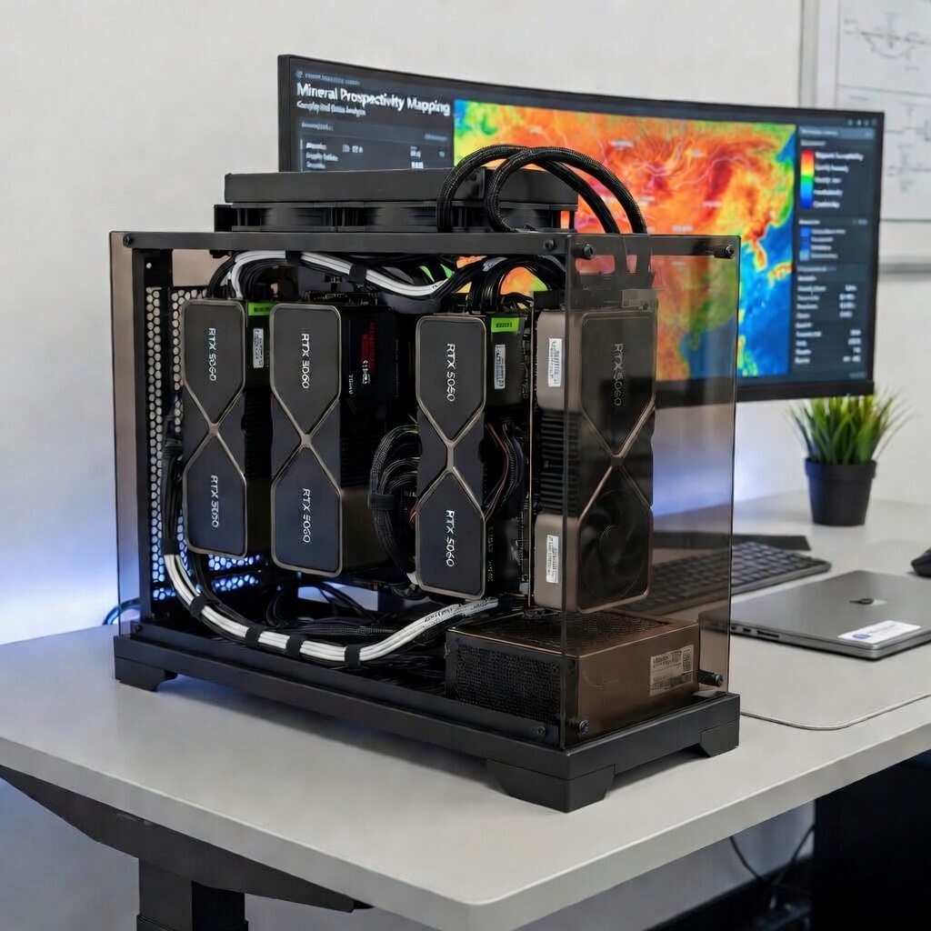 desk and gpu computer